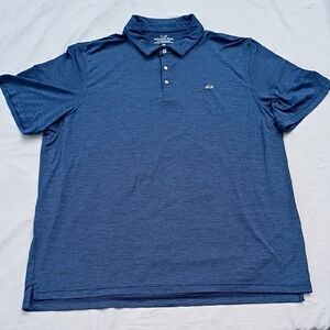 EUC Vineyard Vines Men's Heathered Navy Polo Sixe 2XL Summer Golf